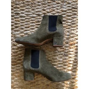 🥦MADEWELL Walker Chelsea Boot in GREEN Suede
